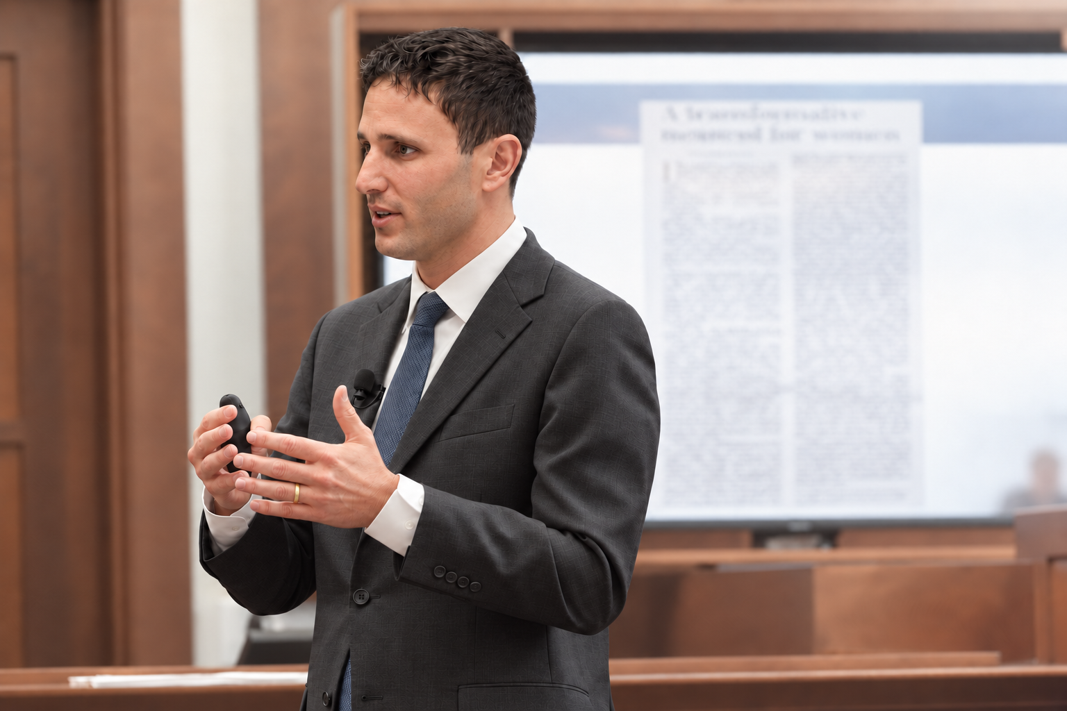 Eric Lindenfeld speaking and gesturing